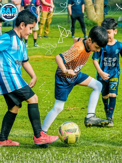 Players learn to compete for the ball in a controlled training environment, developing their tackling and shielding skills.