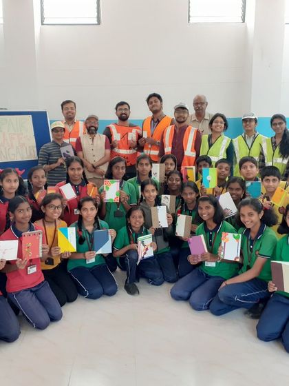 A great turnout at our bookbinding workshop at Kendriya Vidyalaya. It's inspiring to see so many students and mentors excited about learning a new skill.