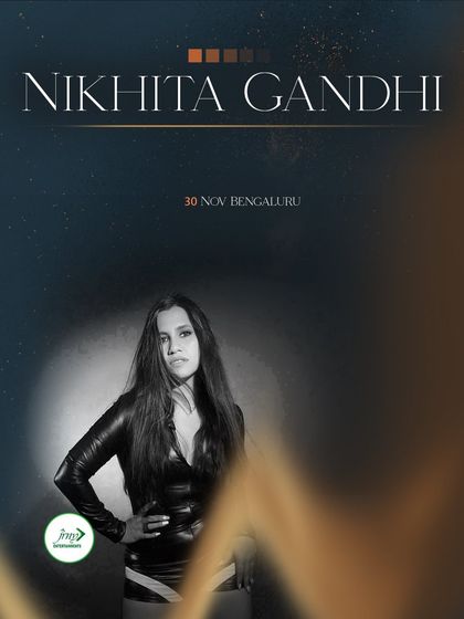 The official poster announcing Nikhita Gandhi's show in Bengaluru as part of our November lineup.
