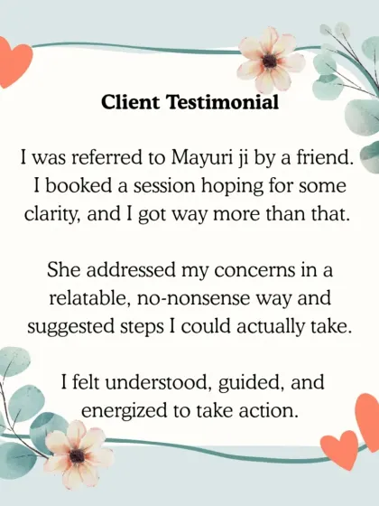 This is what it's all about: real clarity and actionable steps. My clients feel understood and energized because we cut through the noise and focus on what truly matters for their growth.