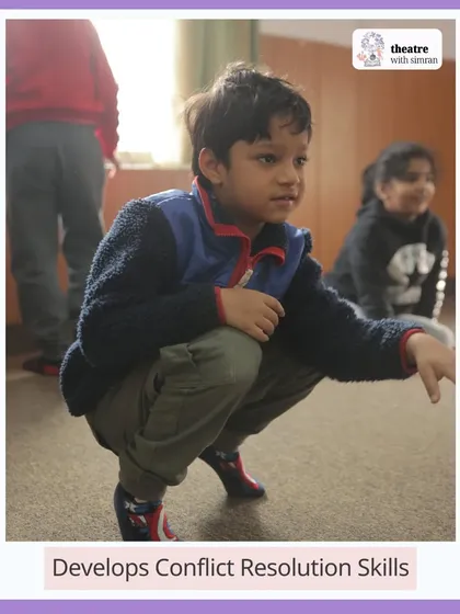 In the process of creating a play, disagreements naturally arise. We guide children to navigate these moments, helping them develop conflict resolution skills.