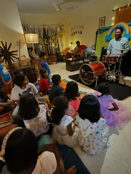 A private drum concert by the birthday girl's father. I love collaborating with family members to make the celebration even more personal and memorable for everyone involved.