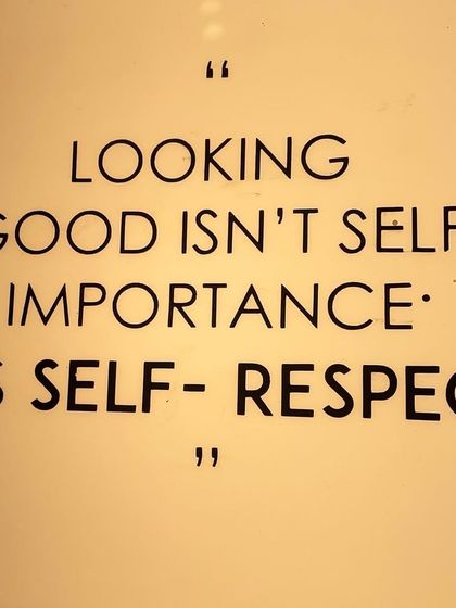 "Looking good isn't self-importance; it's self-respect." This quote perfectly summarizes my philosophy. Taking pride in your appearance is a fundamental way to honor yourself and command respect from others.