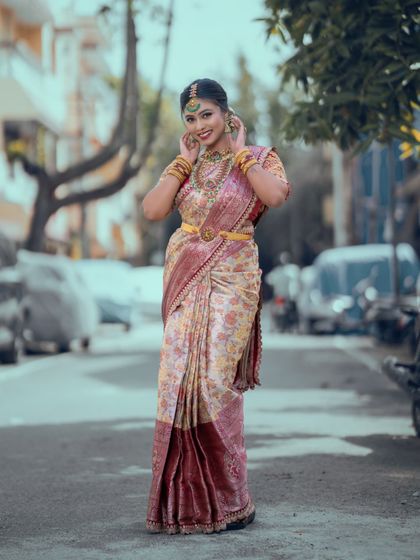 A full-length shot showing the student's styling.