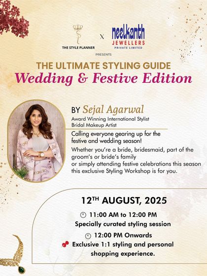 The ultimate styling guide for the wedding and festive season. Join me for a specially curated styling session followed by an exclusive 1:1 personal shopping experience.