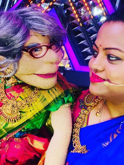 A sweet, candid moment between me and Ajji on set. It’s these little interactions that make our performance feel so natural.