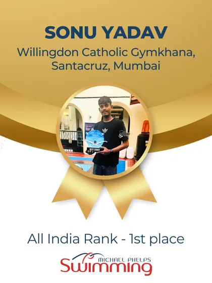 Congratulations to Coach Sonu Yadav from Willingdon Catholic Gymkhana, Santacruz, for securing the 1st place All India Rank. His dedication and expert guidance have made him one of our top-performing coaches.