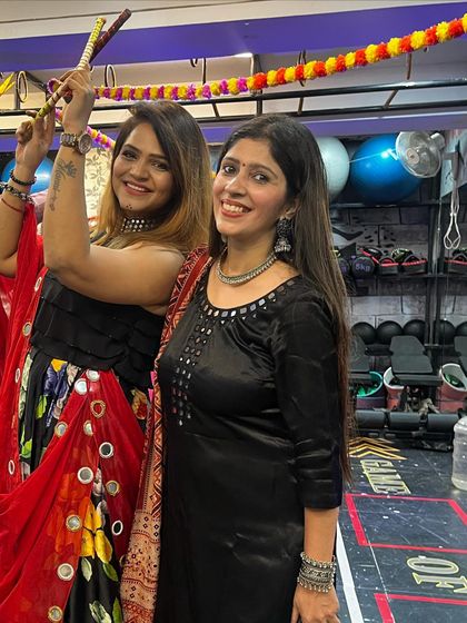 Two of our members enjoying the Garba Night. The smiles say it all.