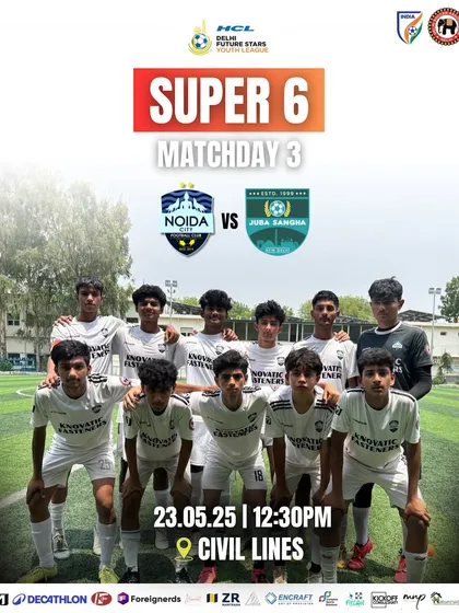Super 6 Matchday 3. Our U17 team ready for their next challenge in the Delhi Youth League. The fight for the top continues.