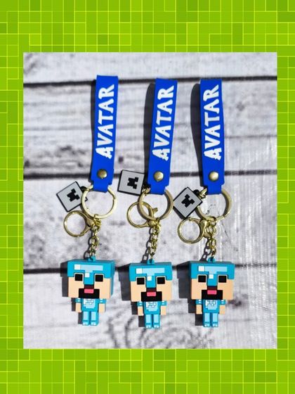 I can create custom bag tags for any theme, like these Minecraft-inspired ones. They are perfect for personalizing backpacks and were sent to a client in Delhi.