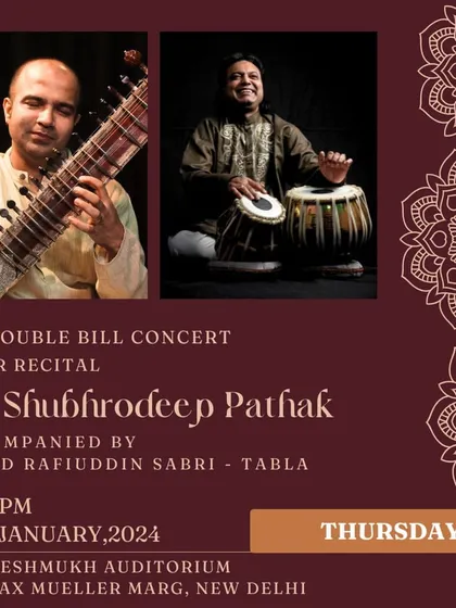 This is the announcement for my concert at the prestigious India International Centre in New Delhi. I feel grateful for opportunities to share my music on such respected platforms.