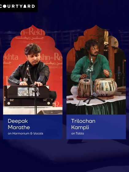 A poster for a ghazal performance with Deepak Marathe.