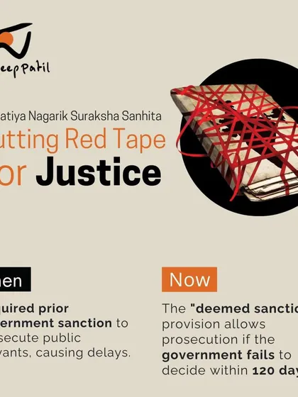 The 'deemed sanction' provision in the new laws cuts through red tape by allowing the prosecution of public servants if the government fails to grant or deny sanction within 120 days. This enhances accountability and speeds up justice.