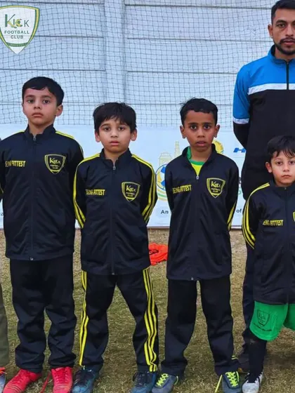Our U-8 team stands together, ready to learn and grow. We focus on getting the basics right from a young age.