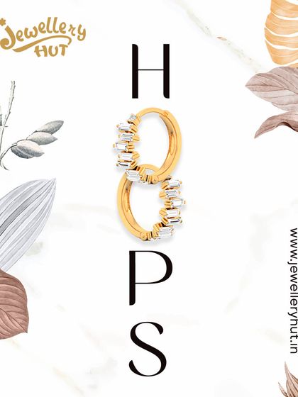 Hoops that speak in sparkle and shine in silence. These elegant hoops with baguette-cut stones are crafted in 925 sterling silver with a gold polish finish.