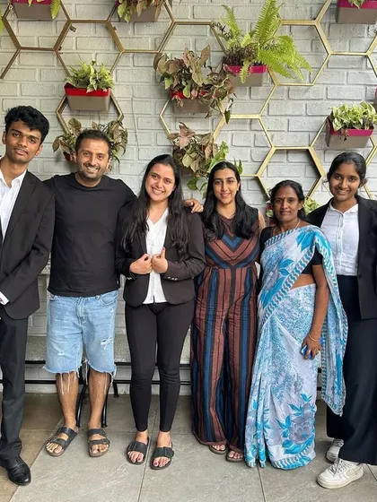 Another group photo celebrating our time with Ashwini.