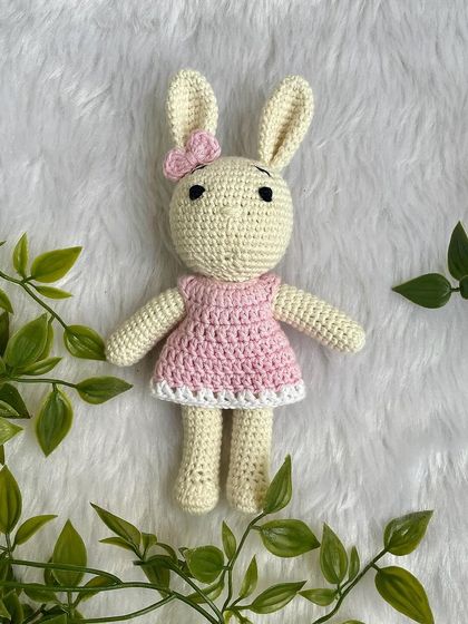 A slightly different design for my bunny doll, with longer, thinner limbs, perfect for a newborn photoshoot prop.