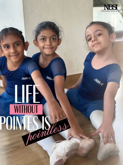 Life without pointes is pointless. A fun shot of our young students, dreaming of the day they'll get their first pair of pointe shoes.
