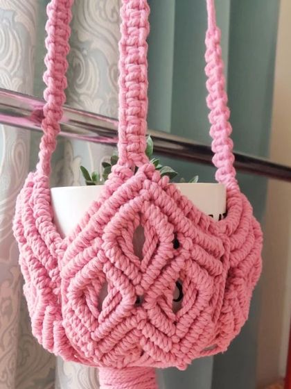 Shikha Agarwal - Custom Macrame & Crochet Home Decor Colorful Plant Hangers photo 5