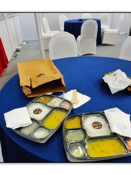 I was delighted to serve my homemade lunch thalis at a business expo at the World Trade Centre in Mumbai.