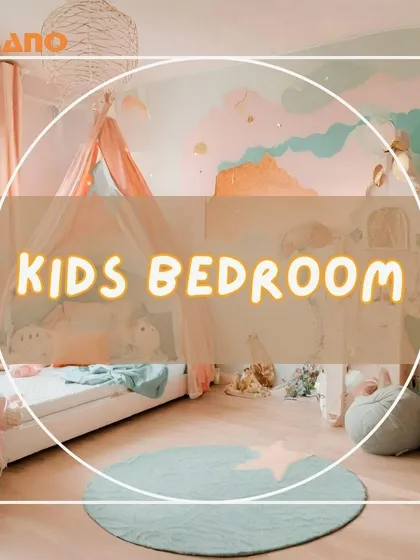 This image represents our focus on creating dream-like kids' bedrooms. We can incorporate elements like canopies and unique themes to make their space truly special.