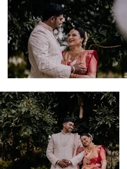 A duplicate of ID 356, this collage shows a couple's romantic portraits from their wedding day.