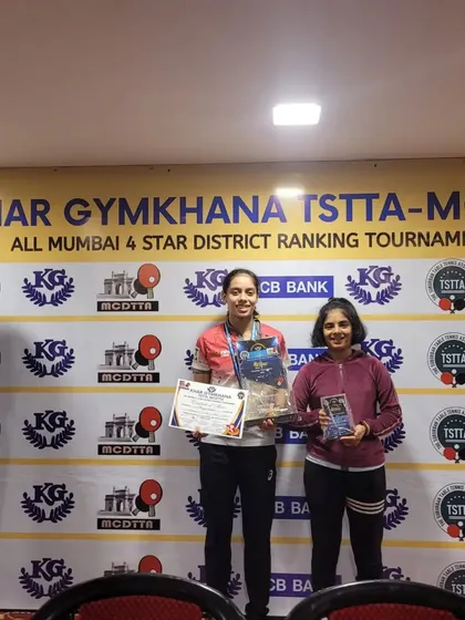 Ananya Chande with her opponent after the U-19 finals. We foster a culture of sportsmanship and respect among all our players.