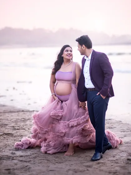 A shared look of love and excitement. Beach maternity sessions have a relaxed and natural feel that I absolutely adore.