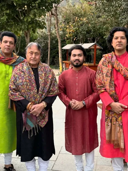 Feeling blessed to be in the presence of a legend, Padma Vibhushan Ustad Amjad Ali Khan Saheb, along with his talented sons. Their family has contributed immensely to Indian classical music.