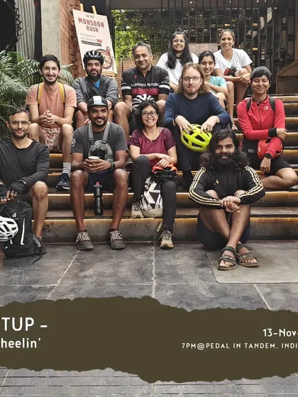 Our shop is a hub for the Bangalore cycling community. This is a snapshot from one of our 'Freewheelin' meetups, a great way to connect with fellow riders, share stories, and just enjoy the vibe.