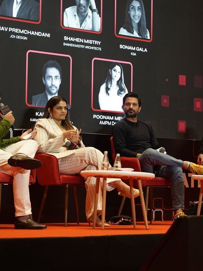 Another photo from the engaging panel discussion at FOAID 2024. Events like these are a great opportunity to connect with the design community.