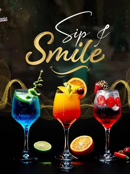 We pride ourselves on offering a diverse menu that caters to every palate. This vibrant trio, featuring a blue curaçao mix, a citrusy sunset-hued drink, and a berry-infused spritzer, showcases the range of colors and flavors we can bring to your party.