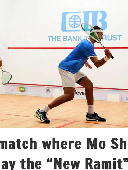 Media recognition for Ramit Tandon's performance, noting that his opponent, Mo Shorbagy, got to play the "New Ramit." This highlights the evolution and improvement in his game.
