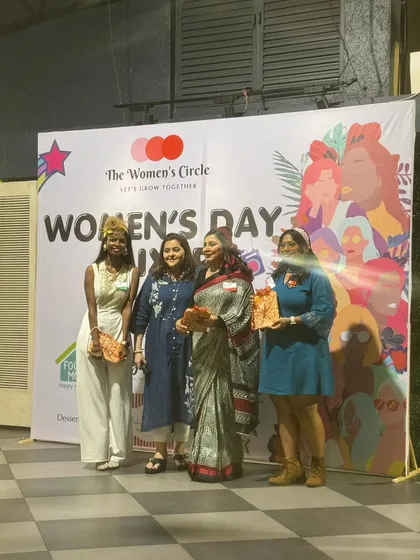 On stage with other amazing women entrepreneurs at The Women's Circle event. It's all about connecting, collaborating, and conquering together.