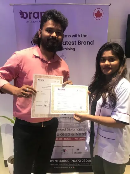 Another successful student is awarded their certification. We celebrate every student's achievement as they complete their training and prepare to enter the professional world.