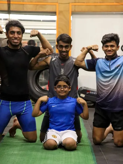 We train hard, but we are a team. Here you see the camaraderie that builds on the mats. Kids learn to support each other, push each other, and grow together with their coaches and training partners.