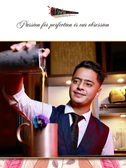 A mixologist pours a vibrant drink into a copper mug, ideal for mules and other refreshing cocktails.