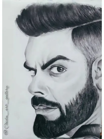 A powerful pencil portrait of the cricket king, Virat Kohli. My goal here was to capture the intense focus and determination he is known for on the field.