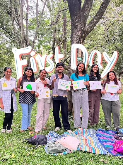 This is the happy result of Day 1. A group of amazing people, many of whom had never painted before, proudly showing their first watercolor pieces. This is proof that you don't need any experience, just a willingness to try.
