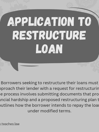 To restructure a loan, you must submit a formal request to your lender with documents proving financial hardship and a proposed repayment plan.