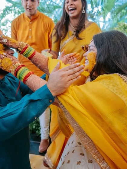 Crimson and Cherry - Full-Service Wedding Planning & Execution Joyful Haldi Ceremonies photo 20