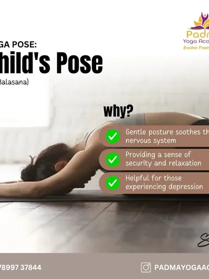Child's Pose, or Balasana, is a gentle posture that soothes the nervous system. It provides a sense of security and relaxation, making it incredibly helpful for those experiencing anxiety or depression.