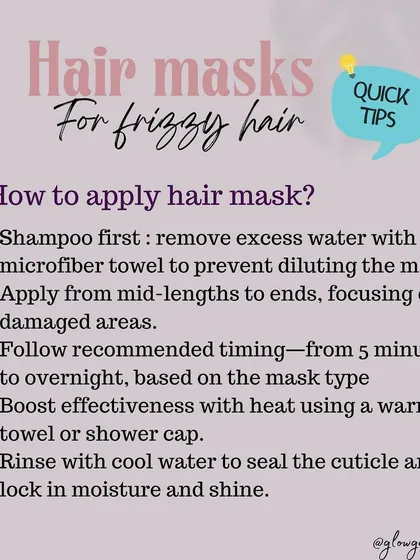 **How to apply a hair mask for maximum effectiveness.** Follow these steps: shampoo first, apply from mid-lengths to ends, follow the recommended timing, and rinse with cool water to seal the cuticle and lock in moisture.