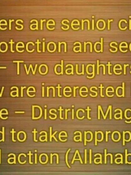 We are committed to protecting the rights of the vulnerable, particularly senior citizens. This judicial observation from the Allahabad High Court reinforces the state's duty to protect elderly parents from children attempting to unlawfully seize their property. Our practice is dedicated to upholding the security and property rights of senior citizens in such family disputes.