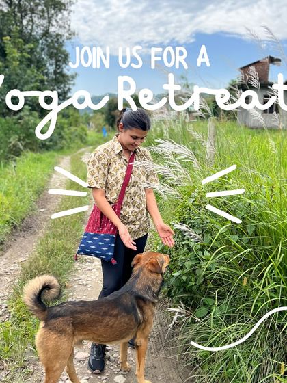 A quiet moment with a furry friend during a nature walk in the artists' village of Andretta. My retreats are about finding joy and connection in these simple, unplanned moments.