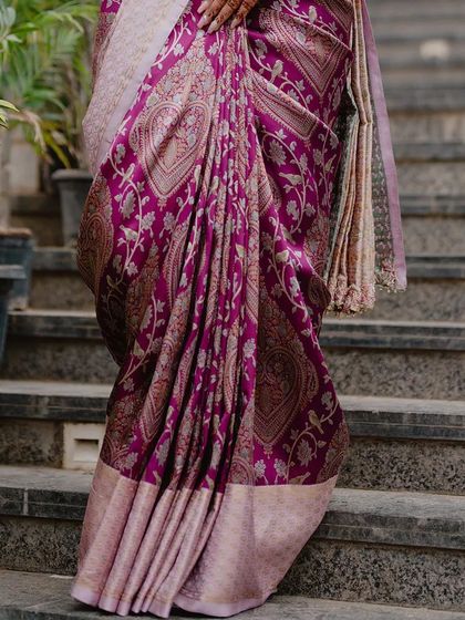 Additional views showcasing the variety and detail of my heirloom bridal sarees. Each image captures a different angle, moment, or detail, from full portraits to close ups of the fabric and embroidery, illustrating the complete story of each bride's custom creation.