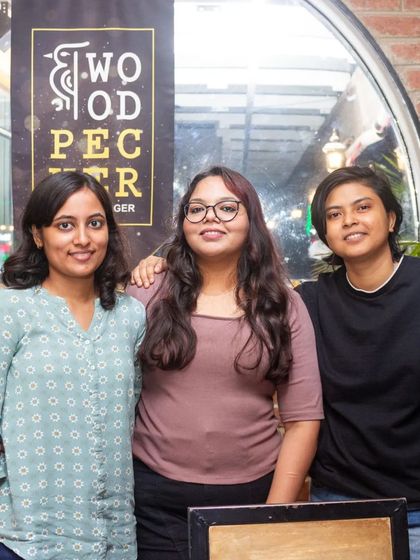 Another shot of these friends enjoying a relaxed evening.