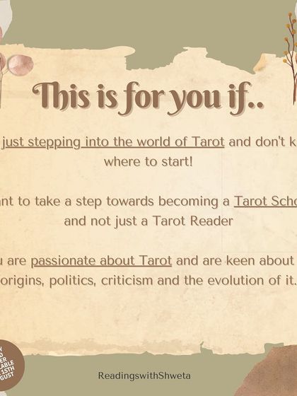 This course is for you if you're just starting and don't know where to begin, or if you want to become a true Tarot Scholar. It's for anyone passionate about the origins, politics, and evolution of Tarot.