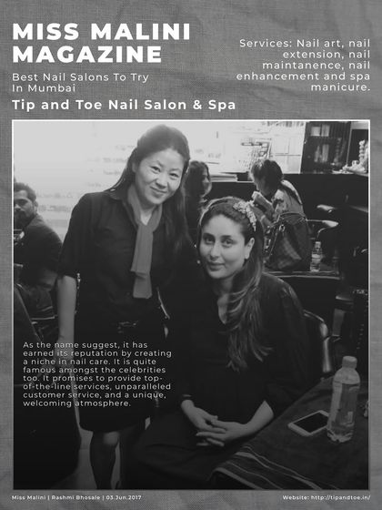 Featured in Miss Malini Magazine with the stunning Kareena Kapoor. We've built our reputation by providing top-of-the-line services in a welcoming atmosphere, making us a favorite among celebrities.