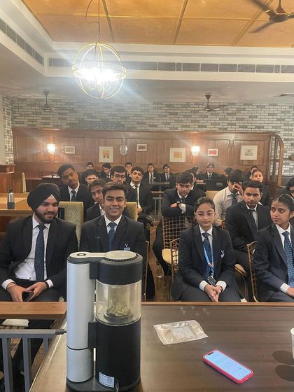 Students at Sushant University fully engaged in our coffee artistry workshop. It's great to see the next generation of hospitality professionals so curious.